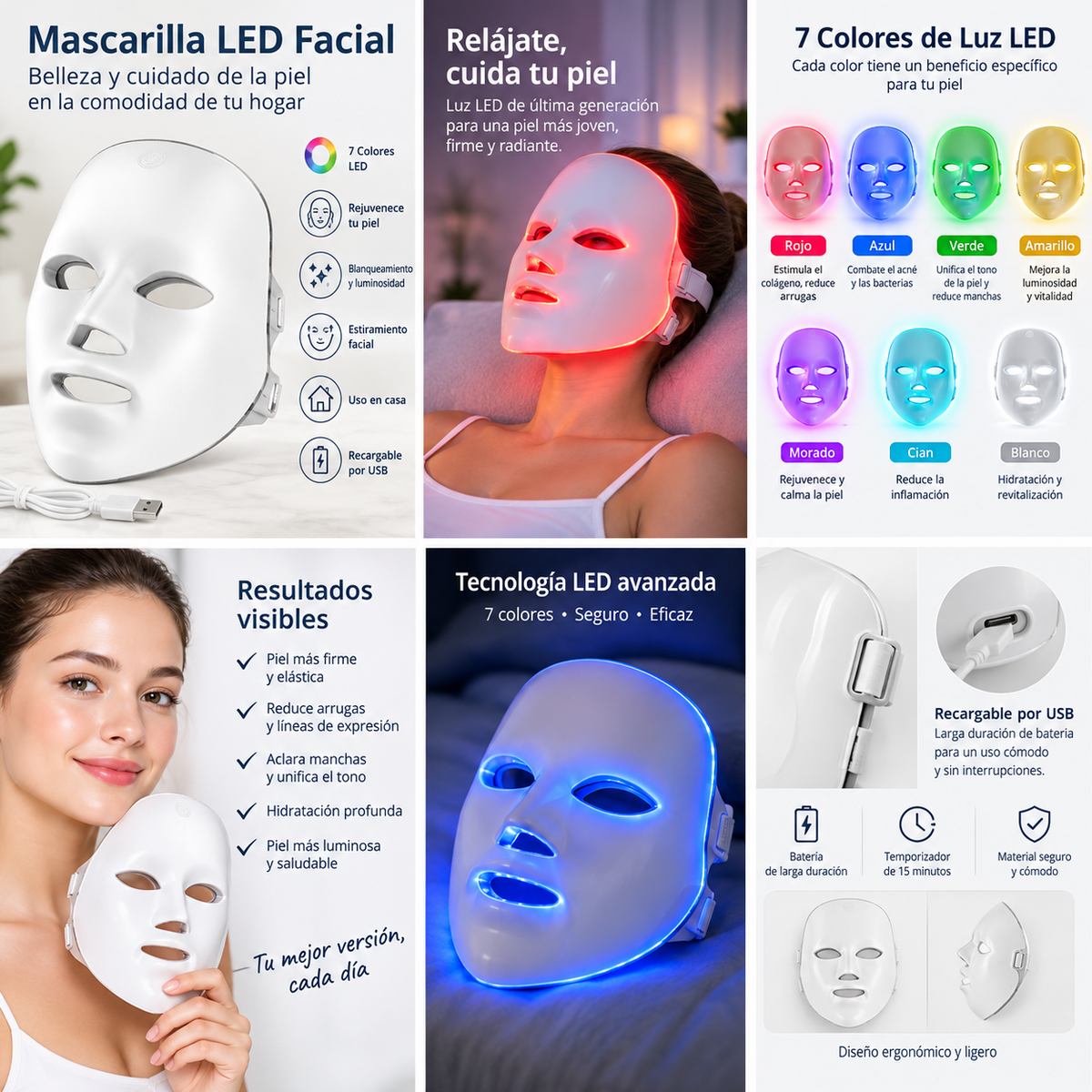 Mascarilla LED Facial
